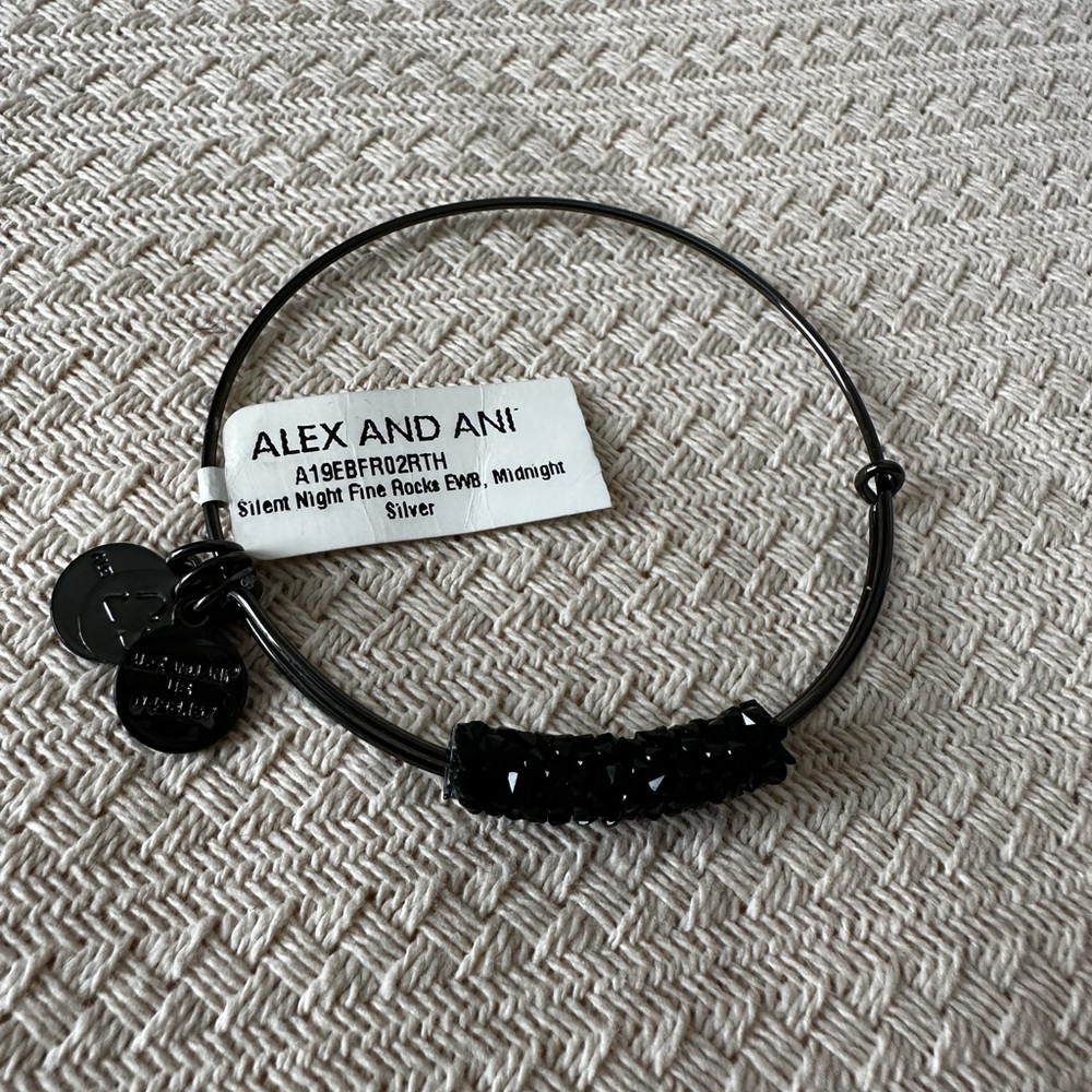 Alex and Ani Black Beaded Bracelet